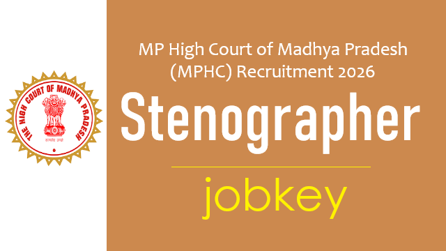 MPHC Stenographer Grade II Online Form 2026-jobkey